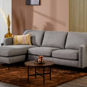 3-seater sofa with chaise longue (L+R), Woven fabric, W520 taupe