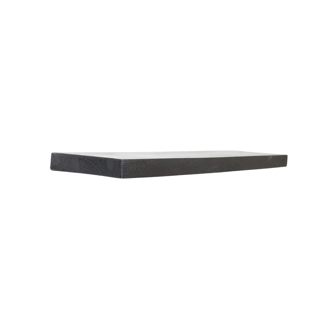 Black floating wall shelf - FSC-recycled wood - 80x18x3.8 cm