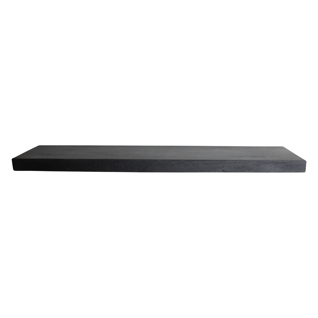 Black floating wall shelf - FSC-recycled wood - 80x18x3.8 cm - Image 3