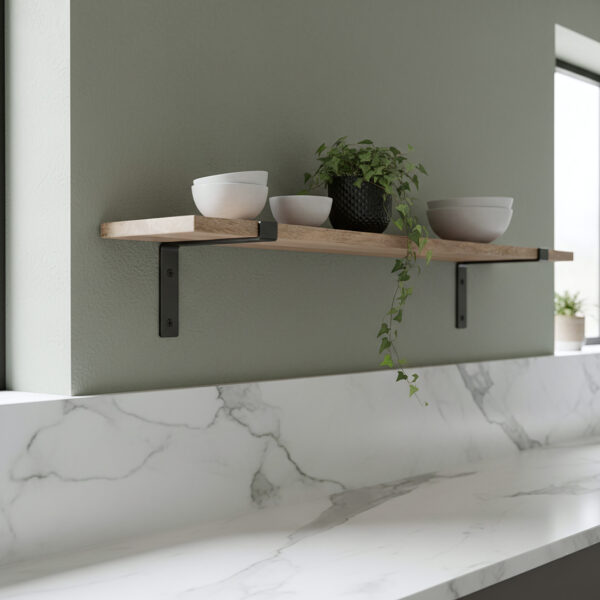 Mango wood wall shelf - 80 cm
