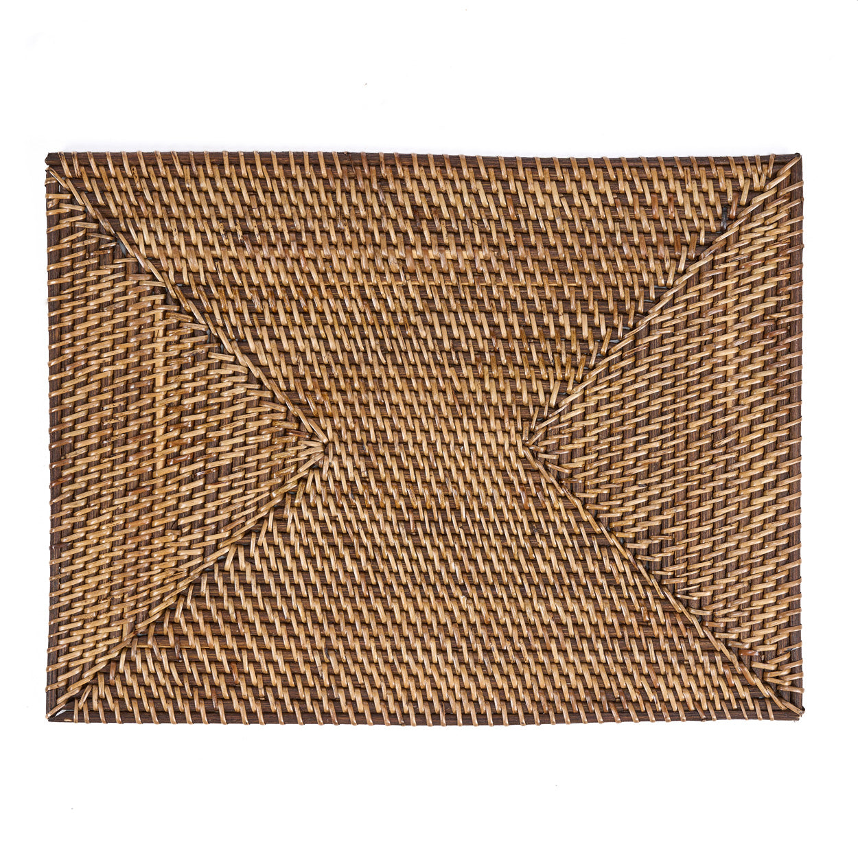 Individual rectangular de fibra natural tejido a mano - Marrón natural - Imagen 3