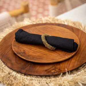 The Teak Root Round Plate - M