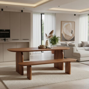 Bullnose dining bench - 200 cm