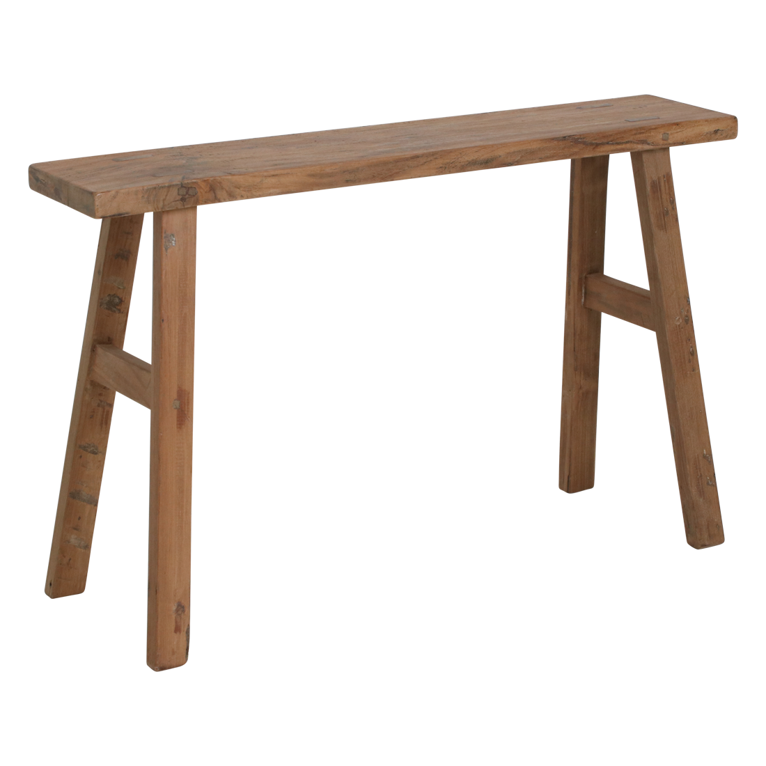 Java carpenter side table/bench - Recycled teak wood - 80x17x50 cm
