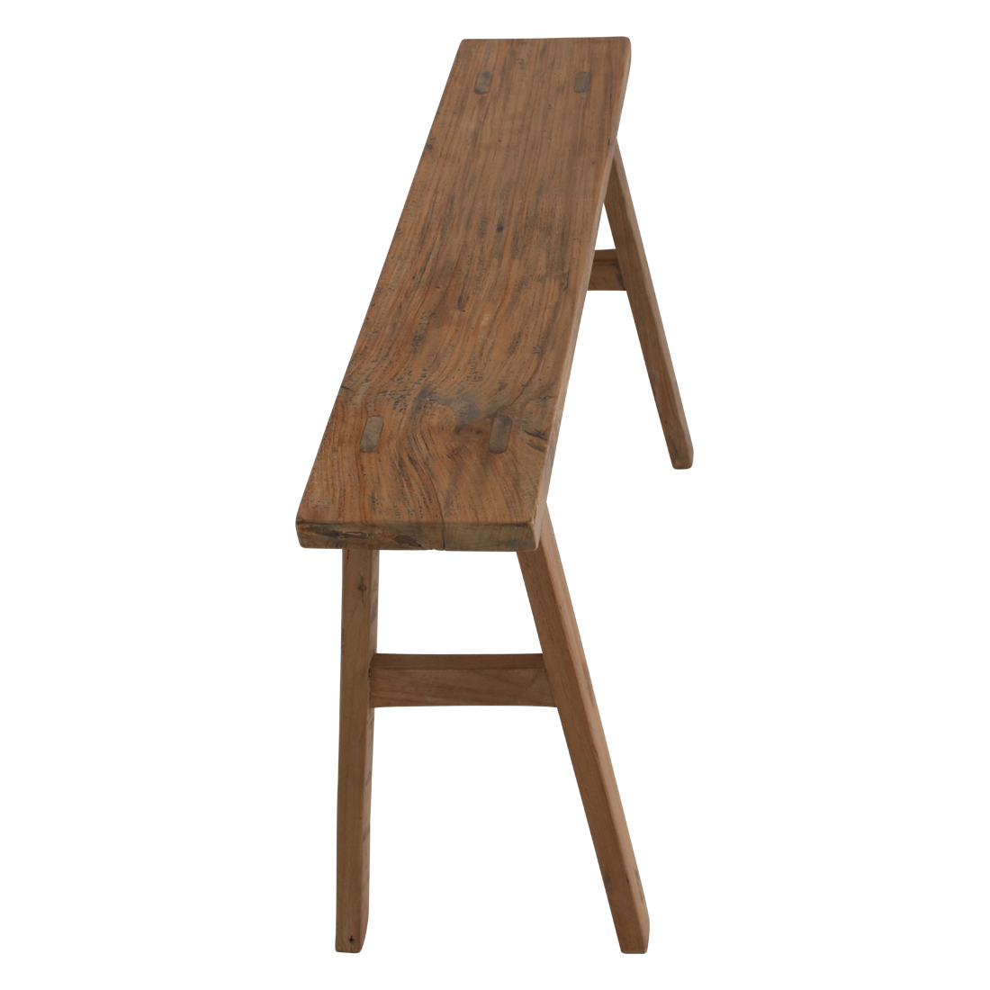 Java carpenter side table/bench - Recycled teak wood - 80x17x50 cm - Image 4
