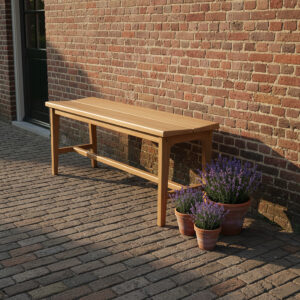 Teak bench - 120x35x48 cm