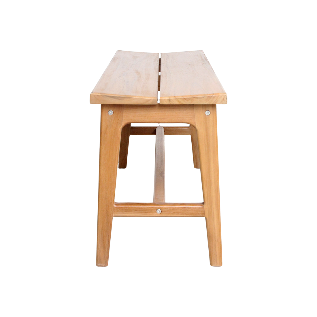 Teak bench - 120x35x48 cm - Image 7