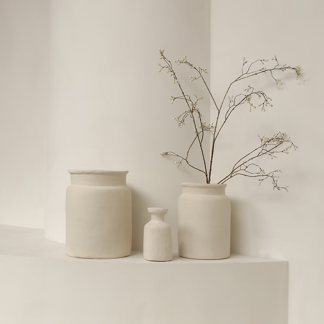 Chalk decorative vase Mandore M - 22x22x31 cm - Image 2