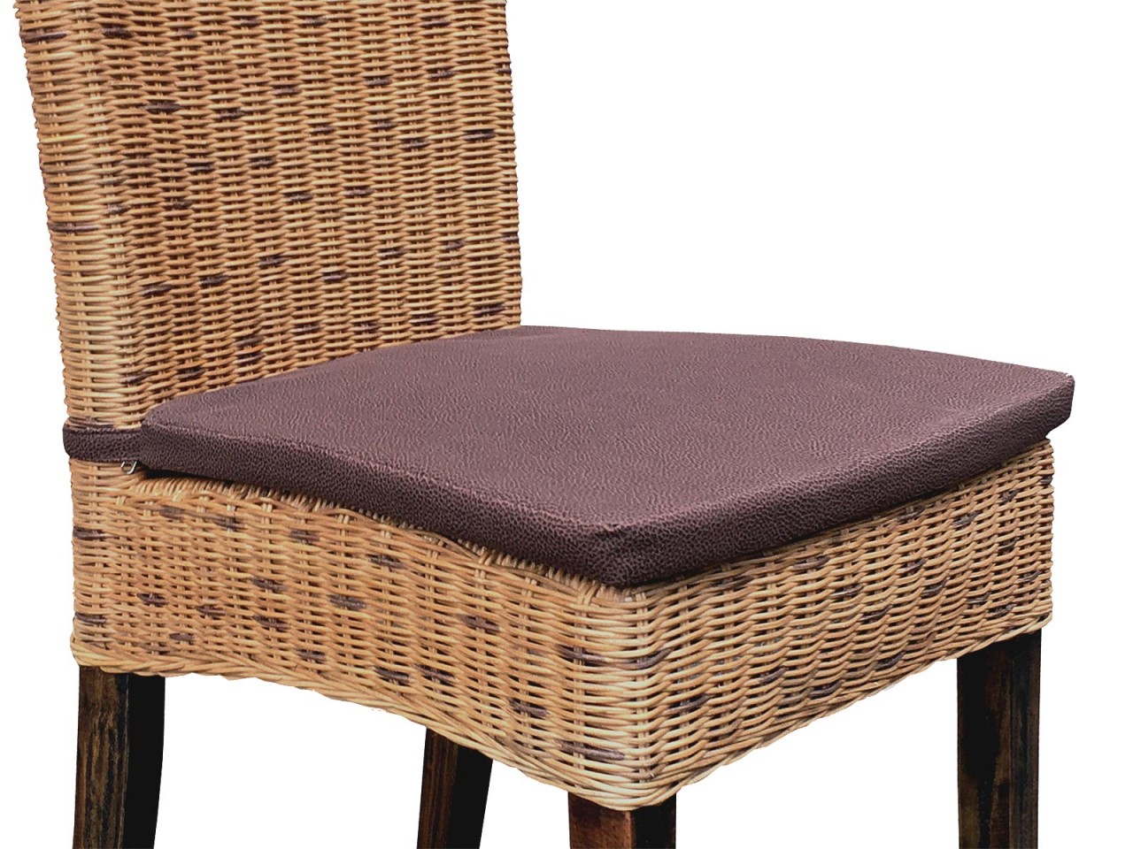 Seat cushion, chair cushion, chair pad 43 x 42 cm Cardine cushion with Velcro closure prairie brown