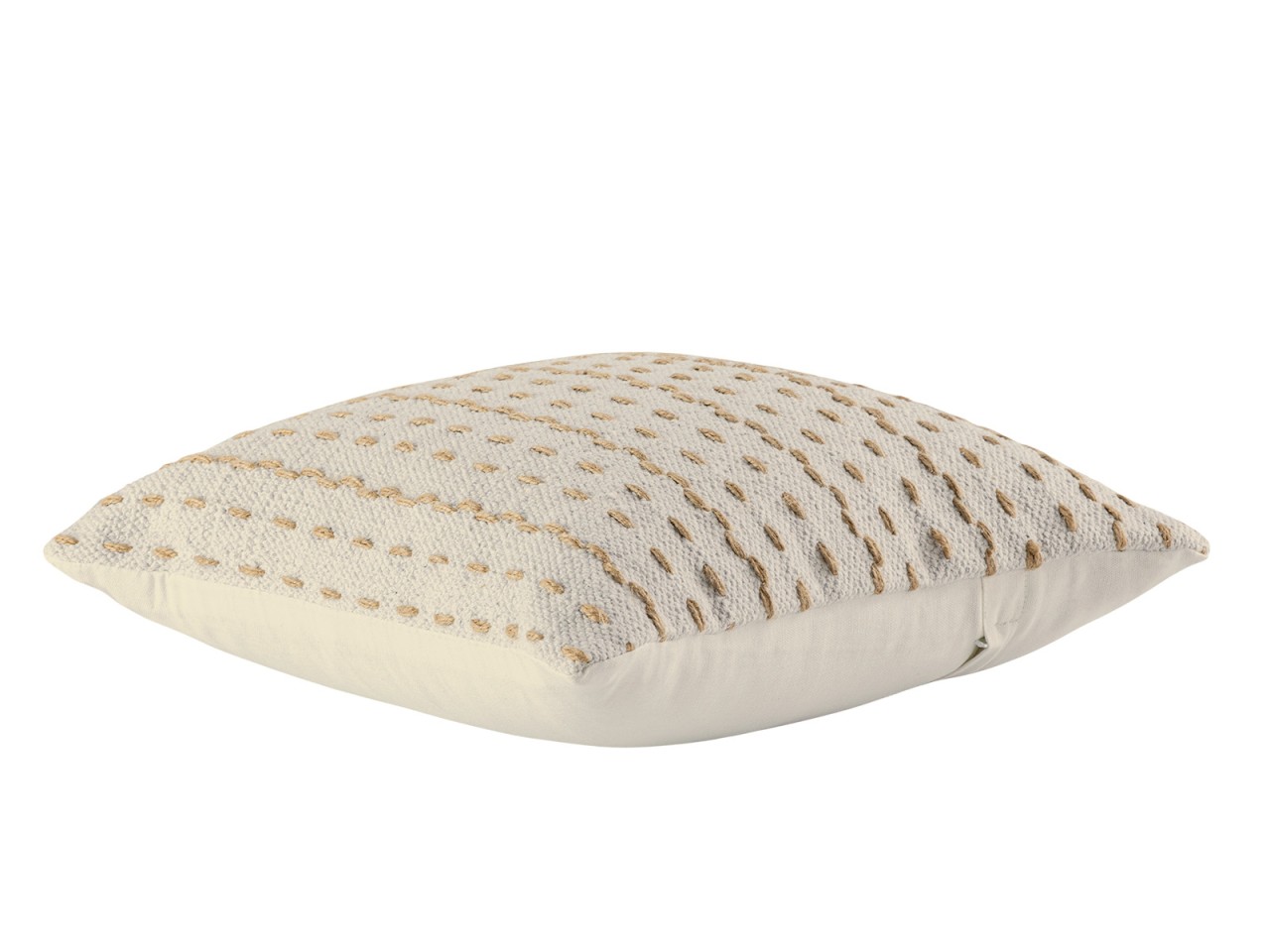 Decorative cushions 40x40 cm set of 2 sofa/throw pillows cotton and jute natural - Image 3