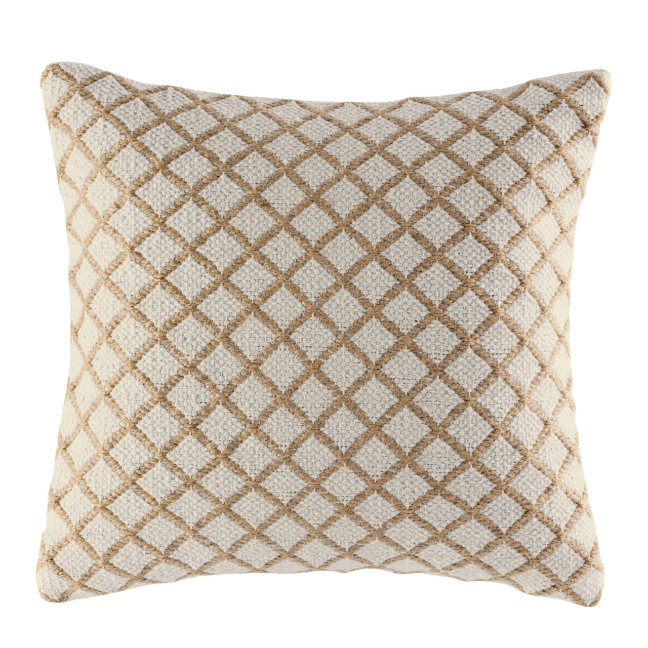 Decorative cushions 40x40 cm set of 2 sofa/throw pillows cotton and jute natural - Image 8