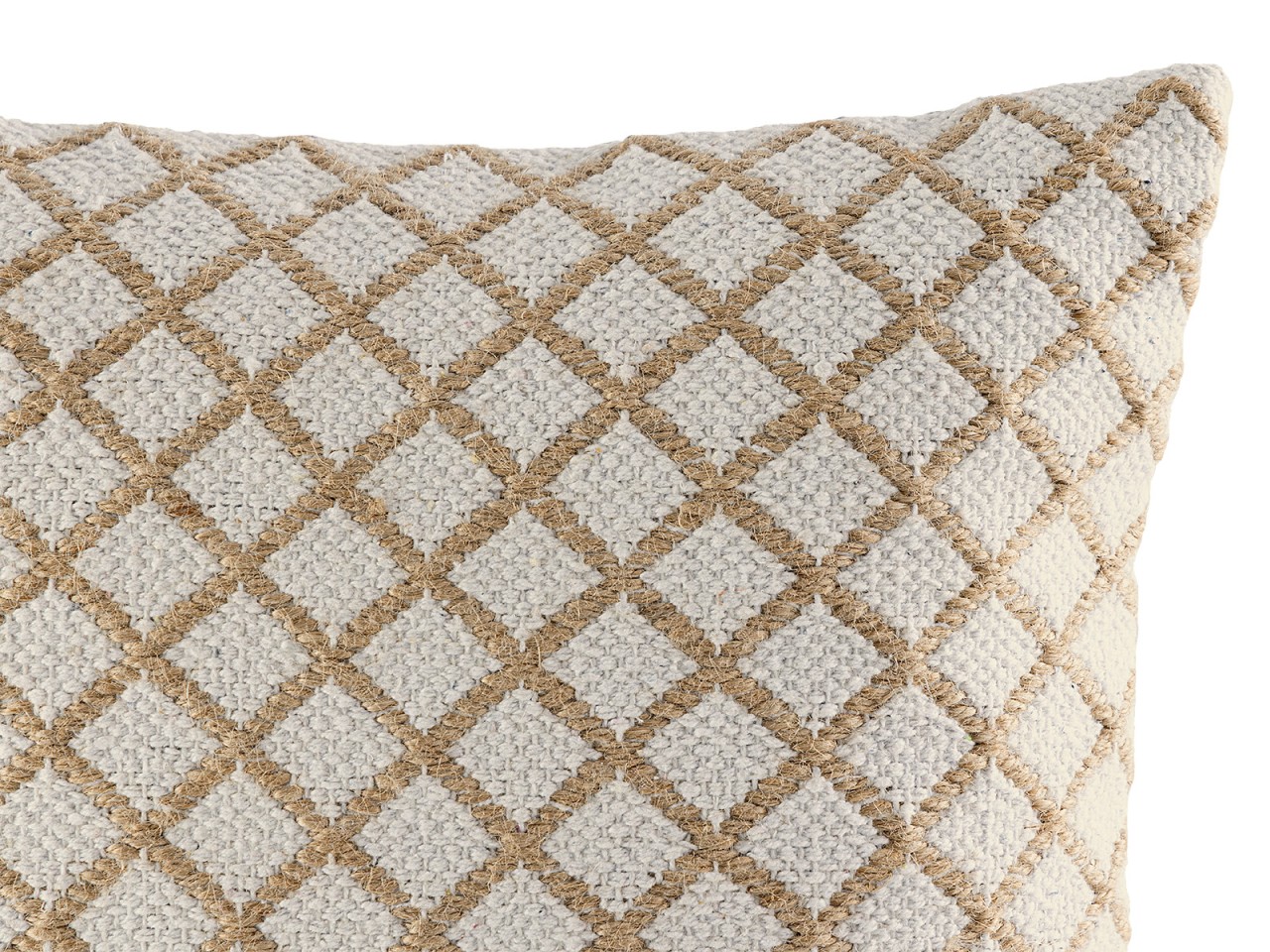 Decorative cushions 40x40 cm set of 2 sofa/throw pillows cotton and jute natural - Image 10