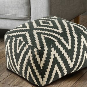 Seat Cube Footstool Seat Stool 55X37X55 Cm Pouf Kilim Floor Cushion Peru Black Taupe Yellow Turquoise