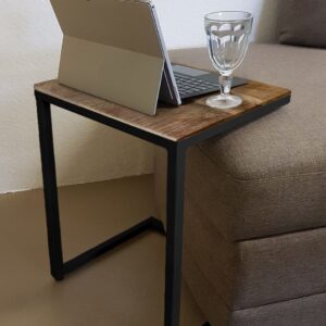 Coffee table 2-piece set W 40 H 51 cm living room table set side table Atlanta metal frame