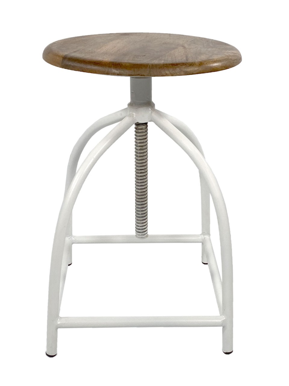 Set of 2 Liverpool swivel bar stools, height-adjustable, wood and metal frame - Image 3