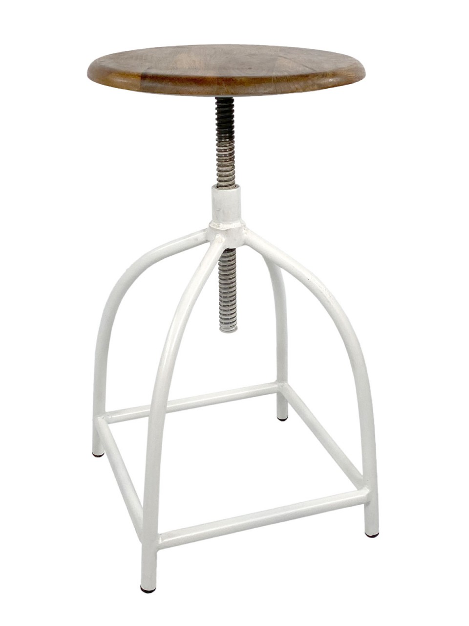 Set of 2 Liverpool swivel bar stools, height-adjustable, wood and metal frame - Image 4