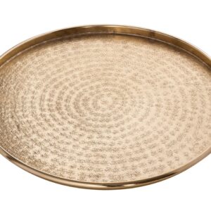 Decorative tray Ø 40 cm decorative metal candle tray, round, silver or gold, aluminum serving tray