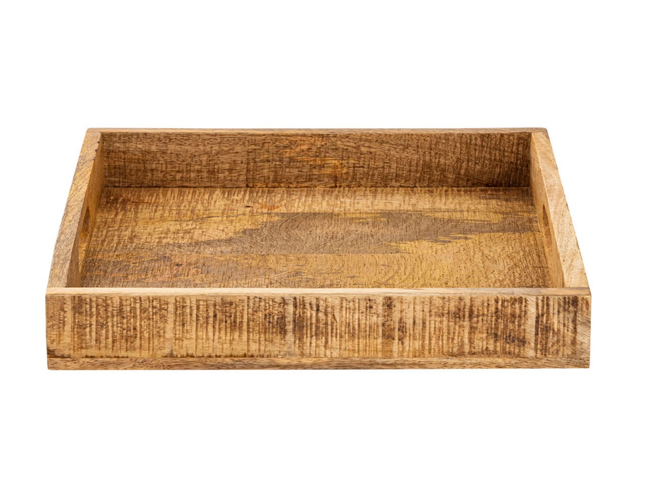 Wooden serving tray 40x40 cm square decorative tray made of mango wood - Image 4