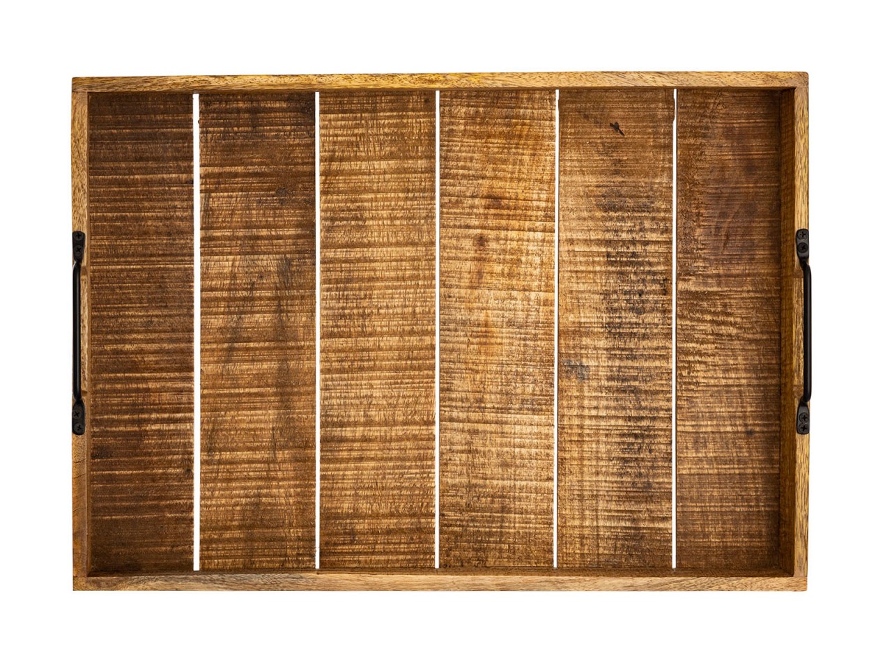 XXL wooden serving tray 57 x 39 cm - decorative tray made of solid mango wood - Image 3