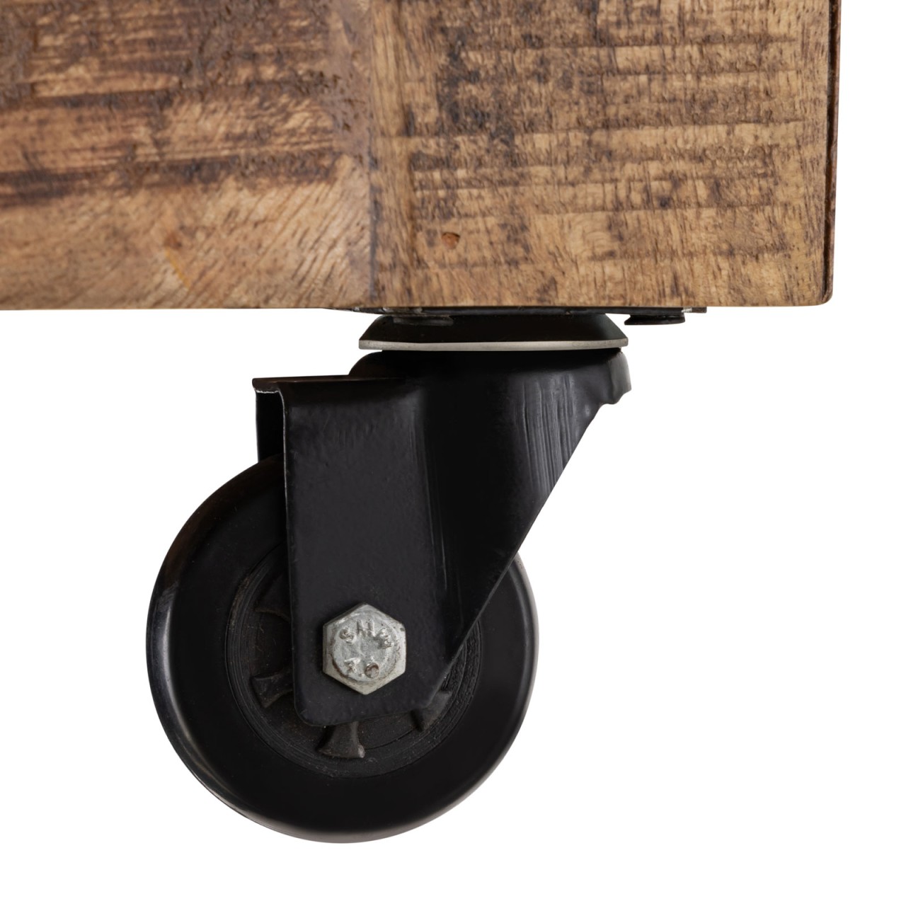 Square coffee table 45 x 45 x 45 cm side table plant stand sustainable reclaimed mango wood - Image 8