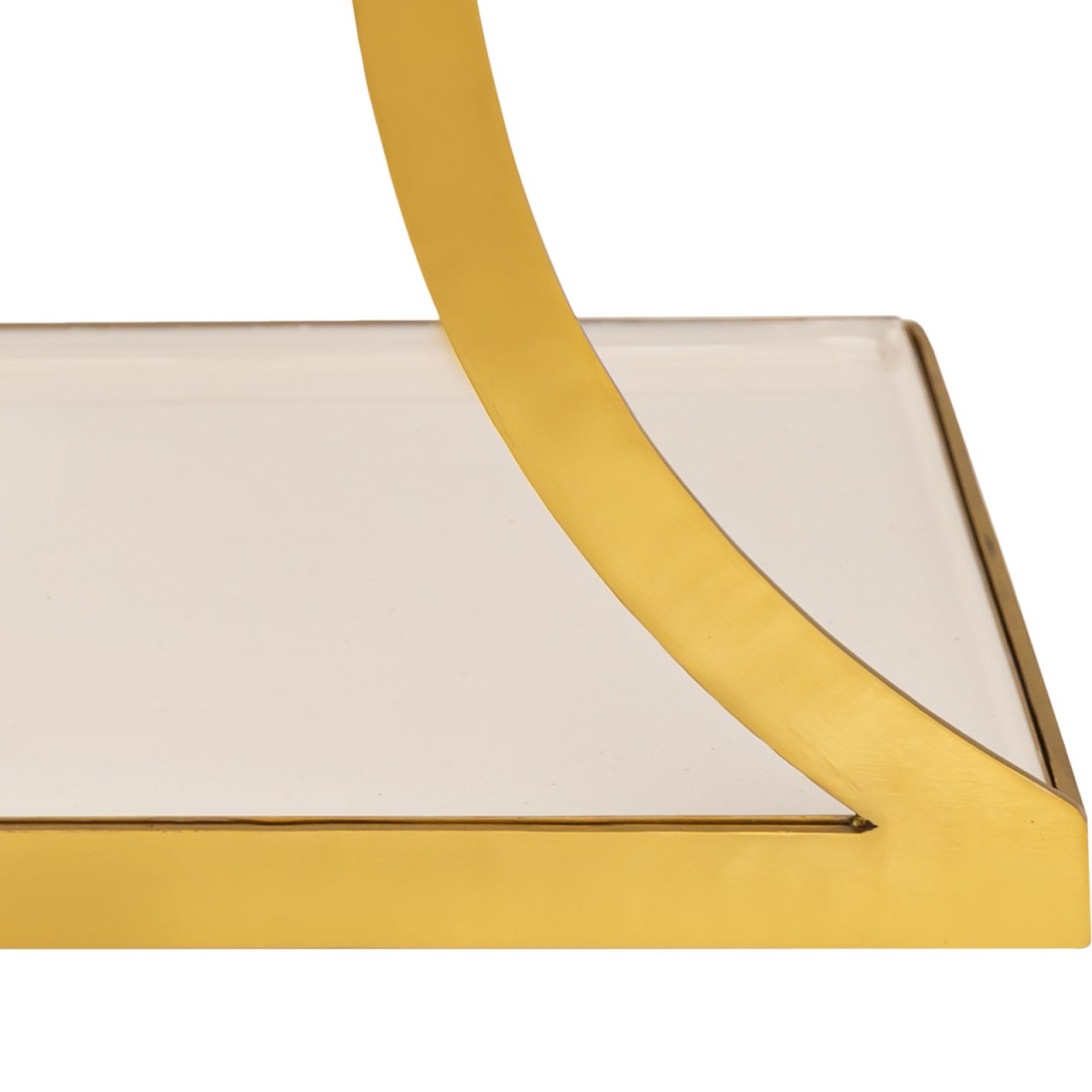 Side table decorative table, square 40 x H 45 cm, lamp table/sofa table Eden, metal, gold and enamel - Image 5