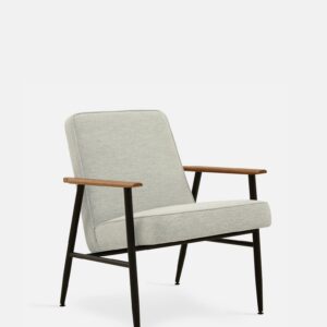 Fox Metal Lounge Chair Wool White Blue 03