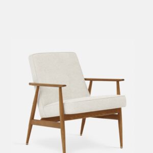 FOX Lounge Chair Marble White Dark Wood