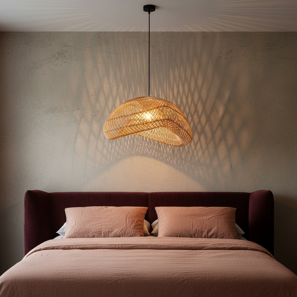 Maze rattan pendant lamp Organic L - Ø 57 x 31 cm - Image 4