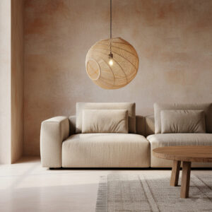Luna rattan pendant lamp Sphere - 50 x 52 x 50 cm