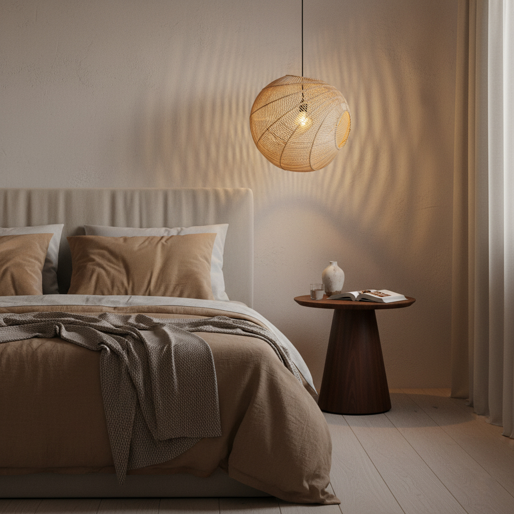 Luna rattan pendant lamp Sphere - 50 x 52 x 50 cm - Image 3