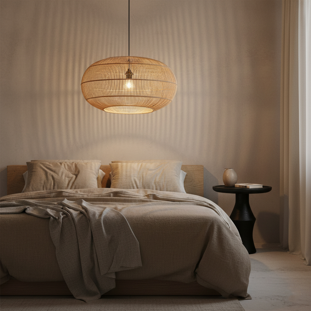 Luna rattan pendant lamp Orbit - Ø 62 x 37 cm - Image 4