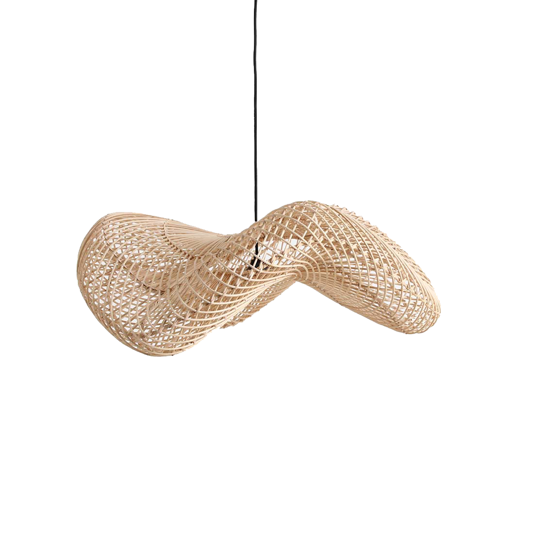 Wave rattan pendant light L - Ø 71 x 26 cm
