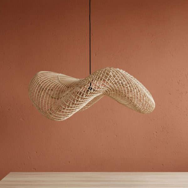 Wave rattan pendant light L - Ø 71 x 26 cm