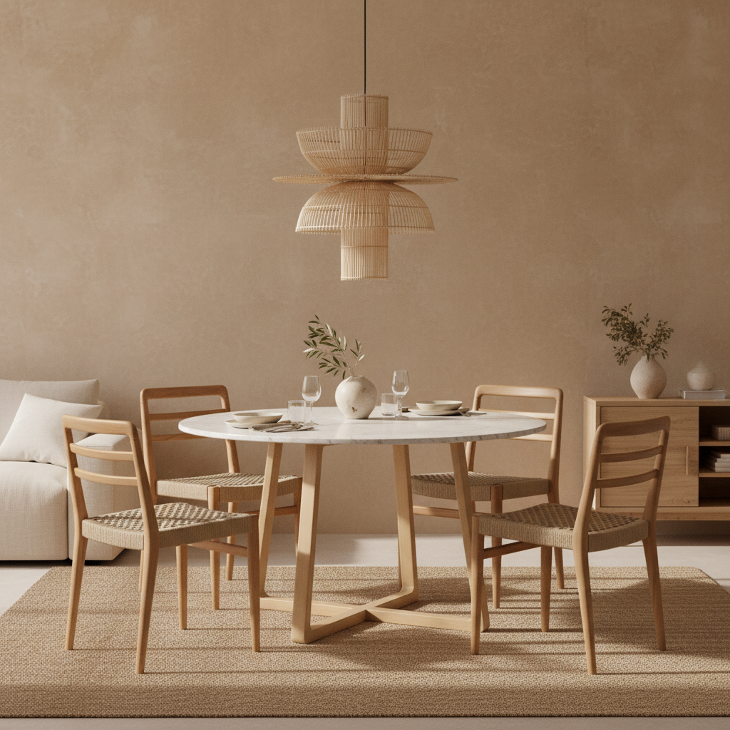 Saturn rattan pendant lamp - Ø 65 x 63 cm - Image 3