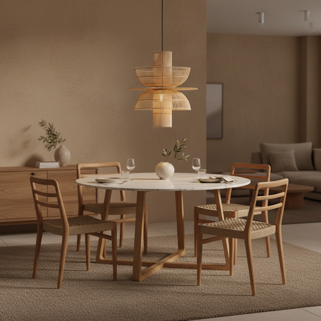 Saturn rattan pendant lamp - Ø 65 x 63 cm - Image 7