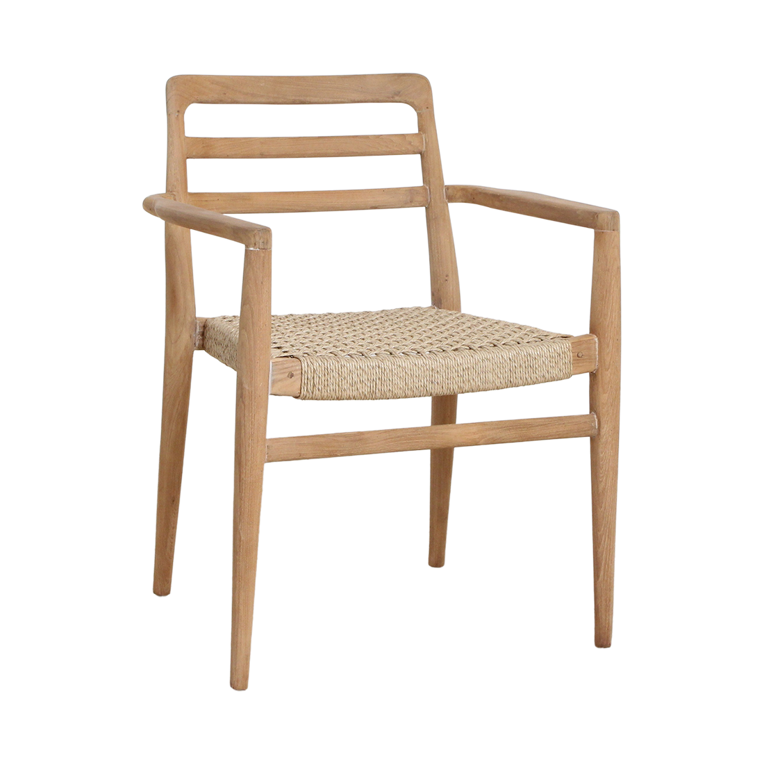 Verano teak garden chair with armrests - Natural (set of 2)