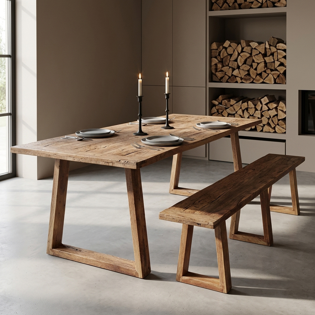 Farmwood dining table 180 cm - Image 11