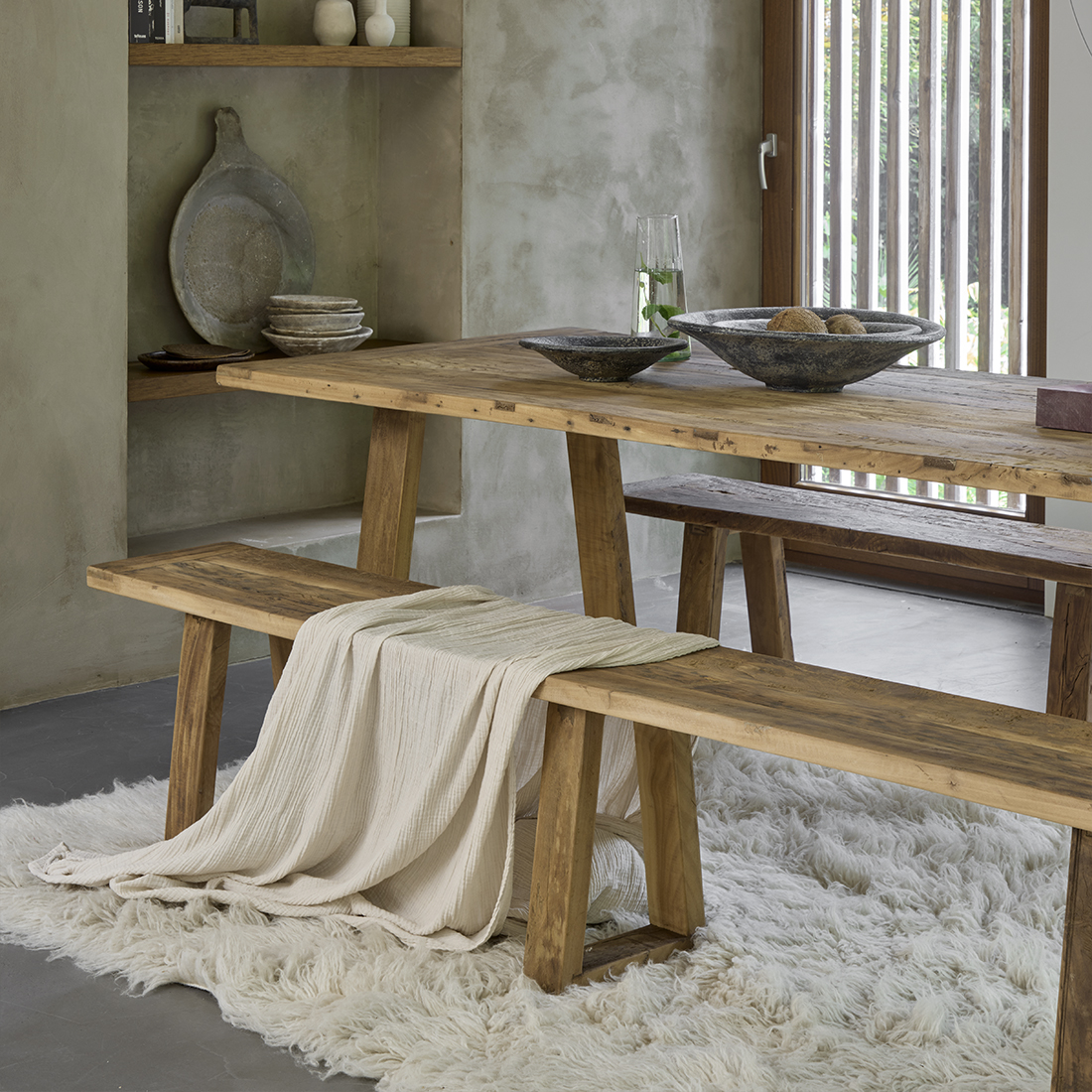 Farmwood dining table - 200 cm - Image 4