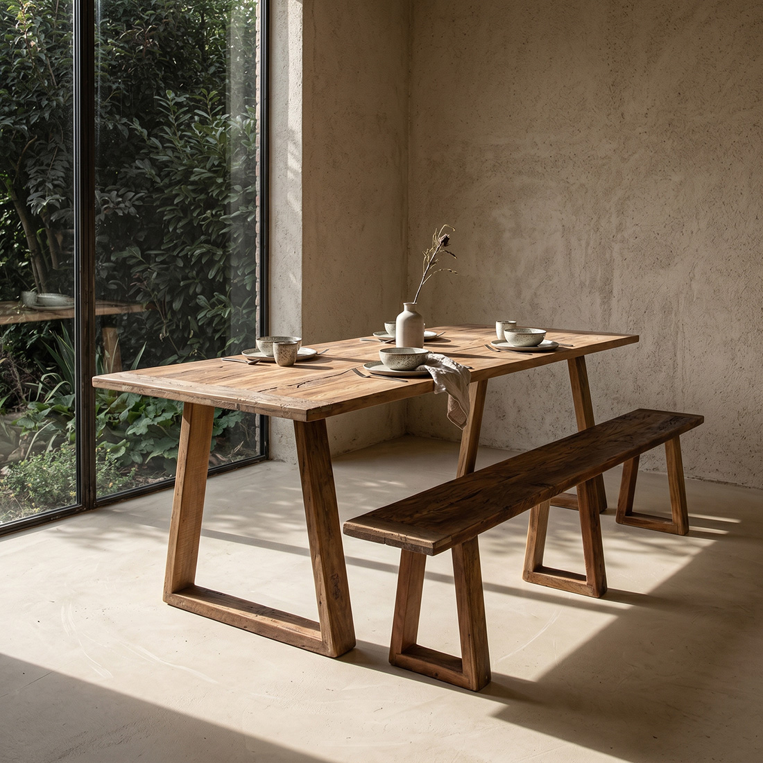 Farmwood dining table - 200 cm - Image 8