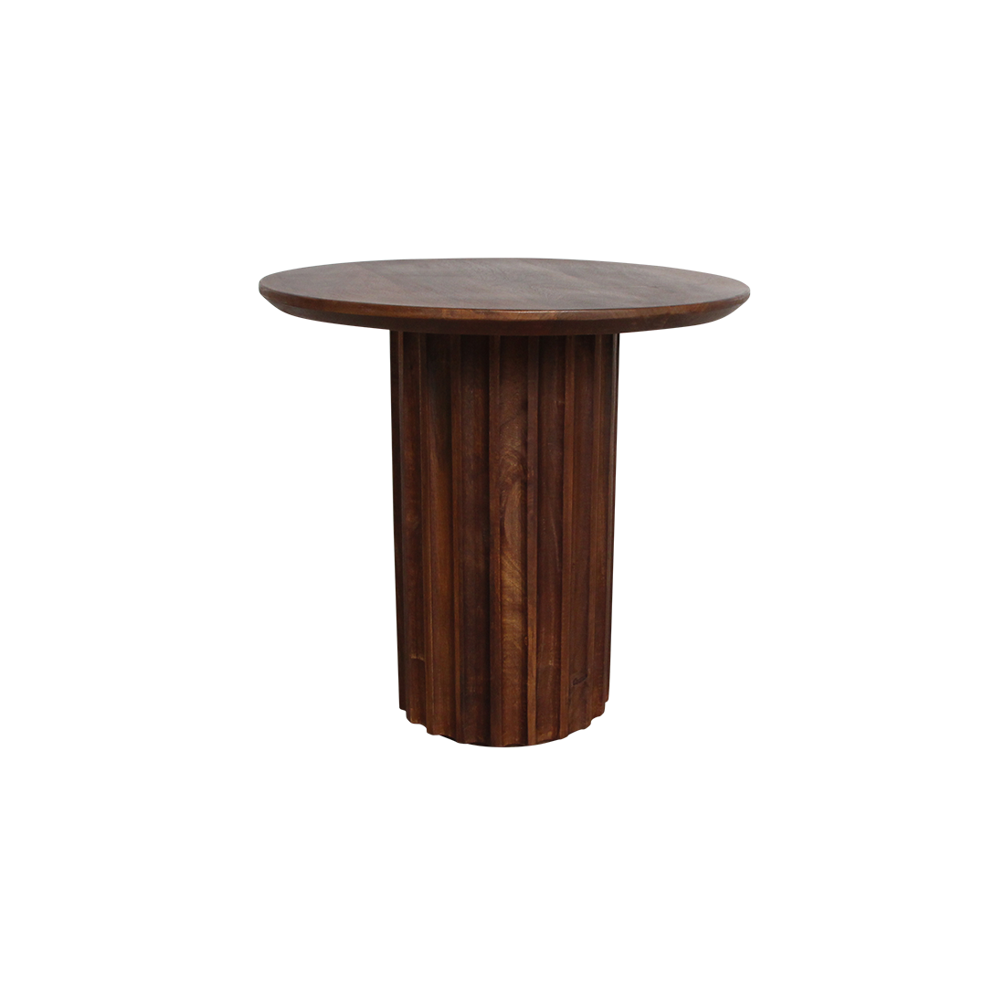 Bullnose reversed side table, brown, Ø 50 cm - Image 3