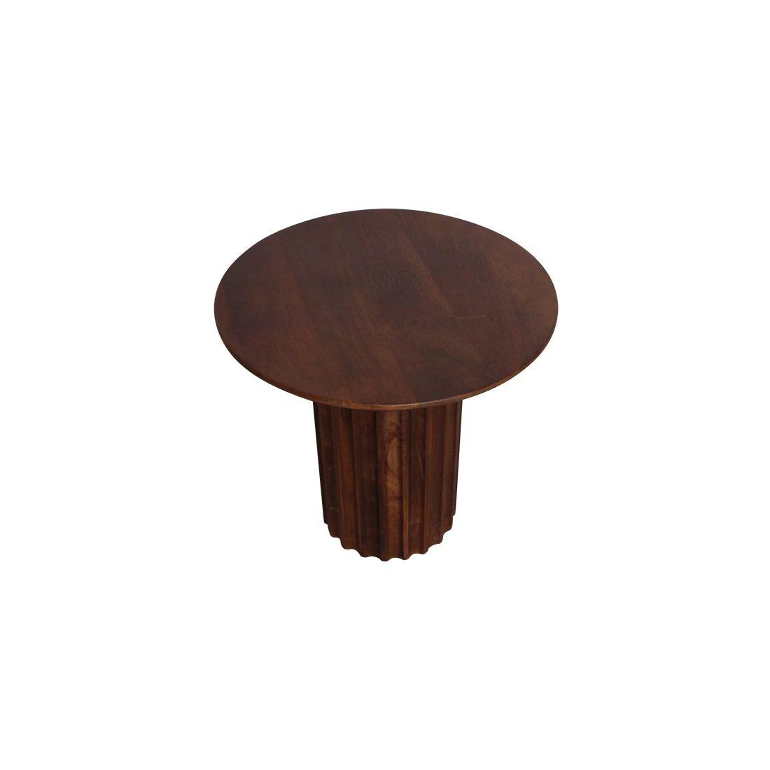 Bullnose reversed side table, brown, Ø 50 cm - Image 6