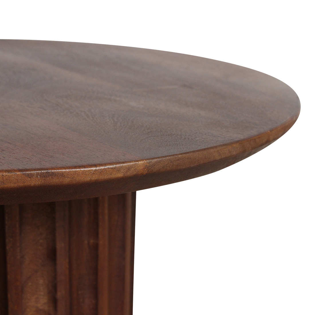 Bullnose reversed side table, brown, Ø 50 cm - Image 8