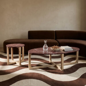 Marble side table Cherry - 50x50x50 cm