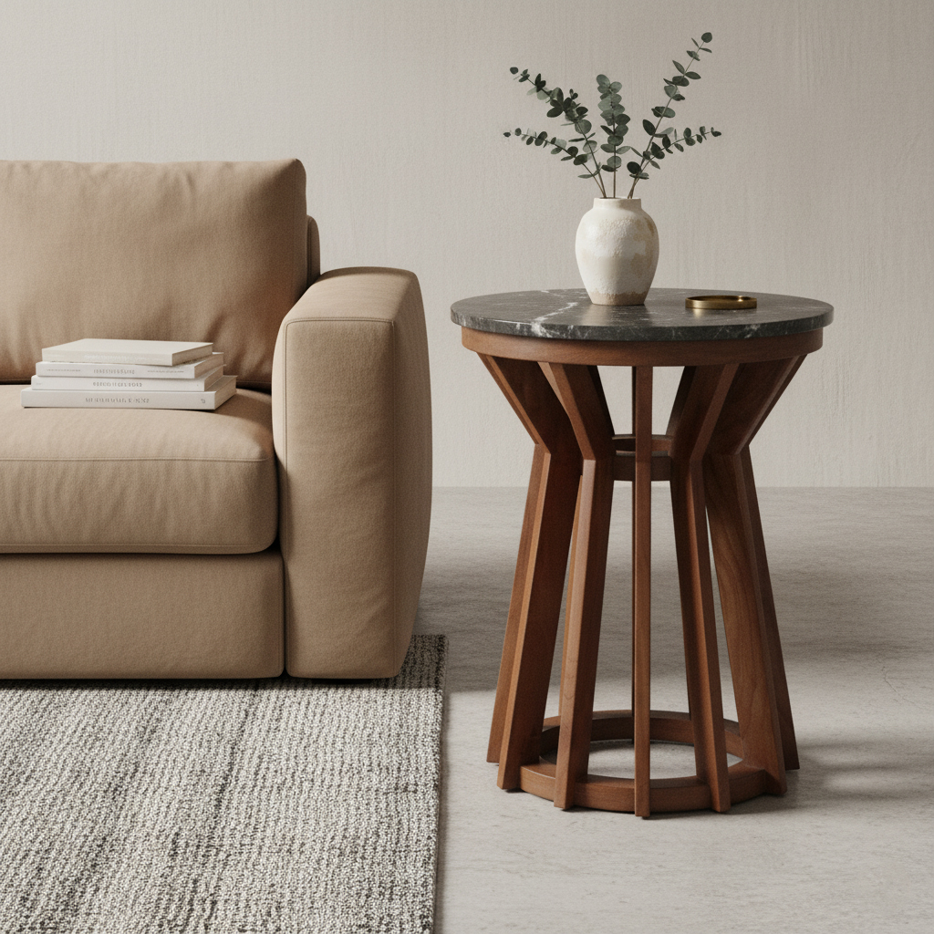 Sabah marble side table - black - Image 9