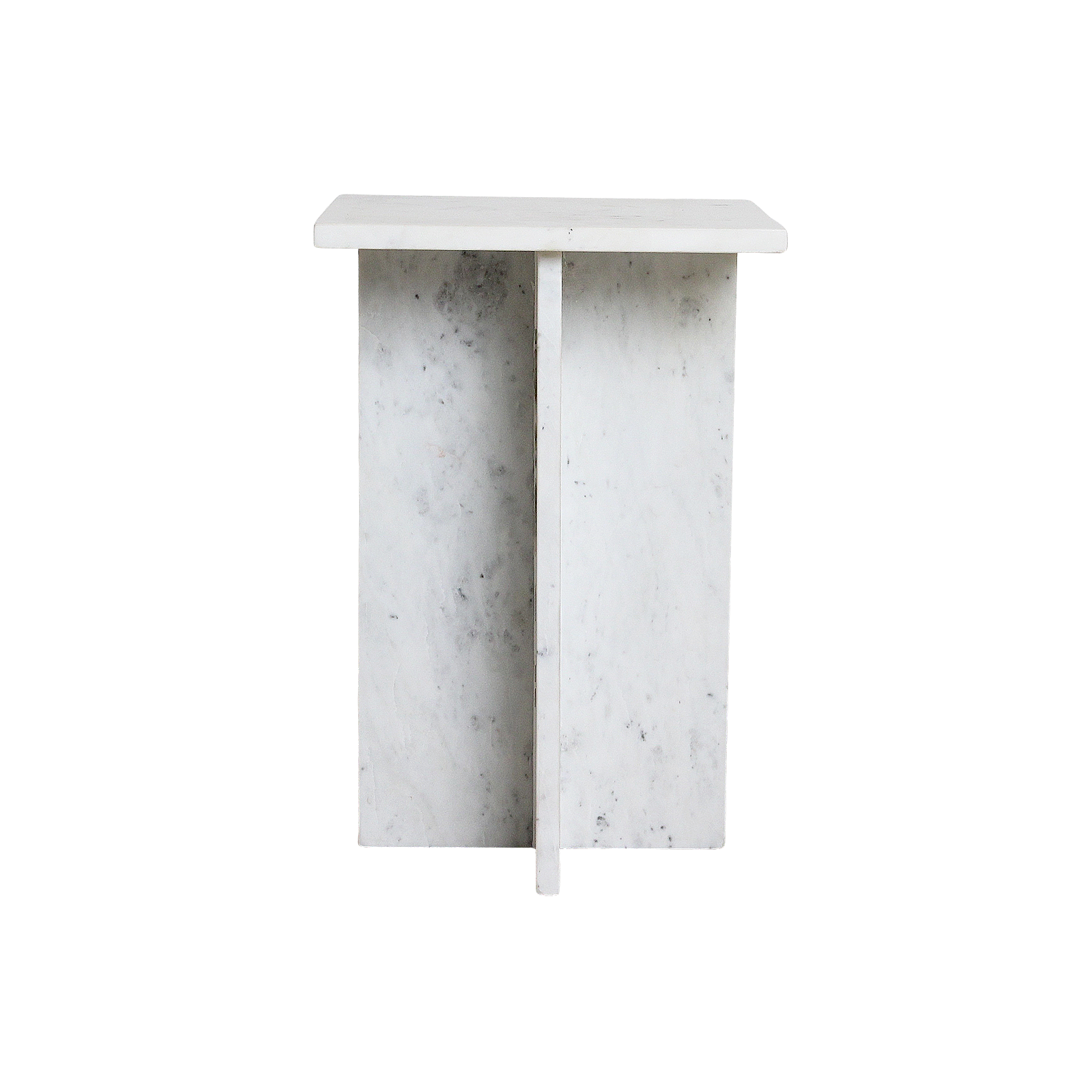Beijing white marble side table - 35x35x50 cm - Image 4