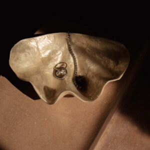 The mother-of-pearl soap dish - white - small