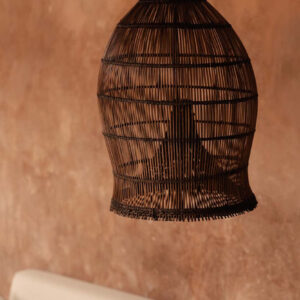 The Woven Bell Pendant - Dark Walnut - S