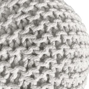 Set Of 3 Pouffes Ø 55 Cm – Floor Cushions, Knitted Stools, Seat Cushions, Sustainable Chunky Knit