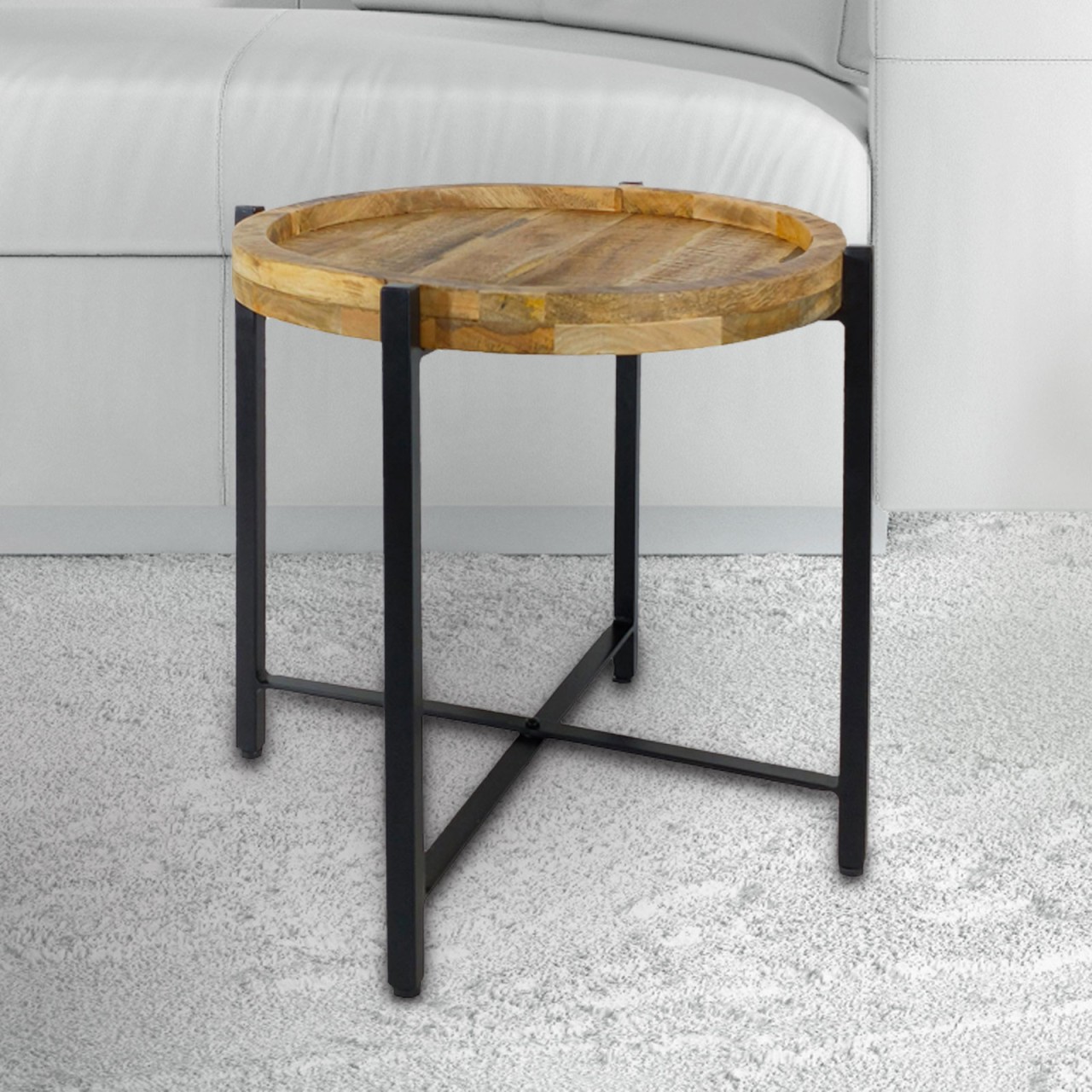 Round side/coffee table Ø46 x H45 cm Sioux metal frame