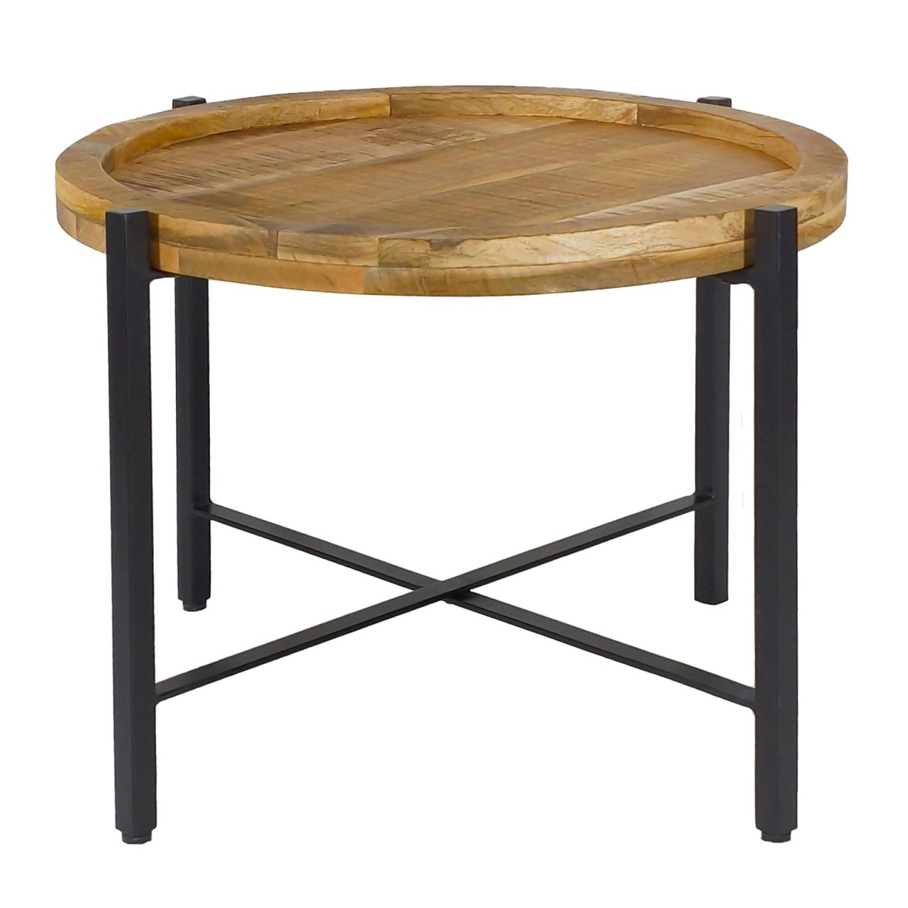 Sioux side table Ø55 cm, round coffee table for living room, metal frame - Image 3
